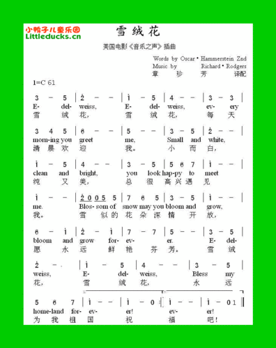 雪绒花英文版原唱 视频,雪绒花英文版原唱视频播放-第1张图片-花卉百科