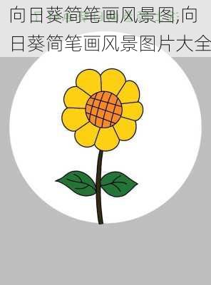 向日葵简笔画风景图,向日葵简笔画风景图片大全-第2张图片-花卉百科