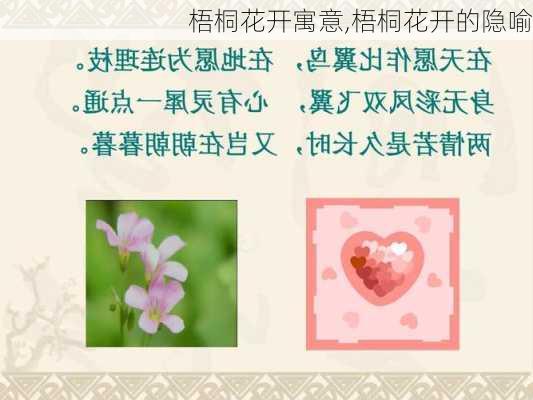 梧桐花开寓意,梧桐花开的隐喻