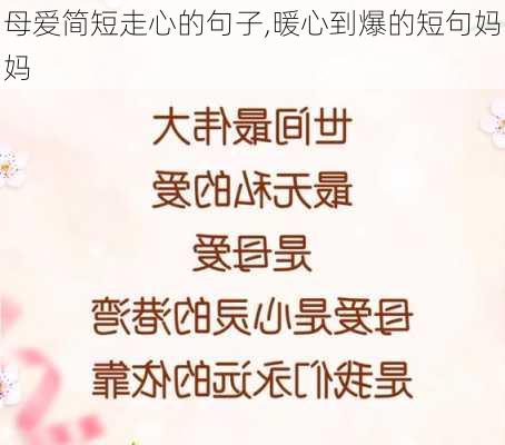 母爱简短走心的句子,暖心到爆的短句妈妈