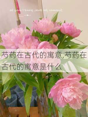 芍药在古代的寓意,芍药在古代的寓意是什么