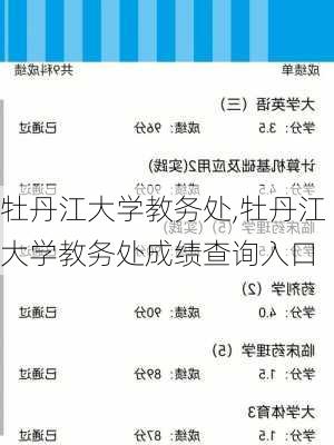 牡丹江大学教务处,牡丹江大学教务处成绩查询入口-第2张图片-花卉百科