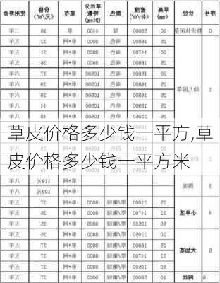 草皮价格多少钱一平方,草皮价格多少钱一平方米