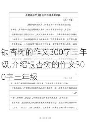 银杏树的作文300字三年级,介绍银杏树的作文300字三年级-第3张图片-花卉百科