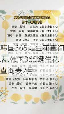 韩国365诞生花查询表,韩国365诞生花查询表2月-第2张图片-花卉百科