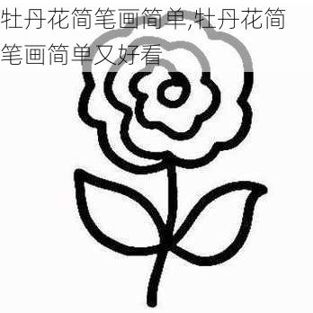 牡丹花简笔画简单,牡丹花简笔画简单又好看-第2张图片-花卉百科