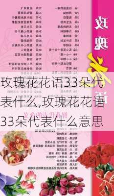 玫瑰花花语33朵代表什么,玫瑰花花语33朵代表什么意思