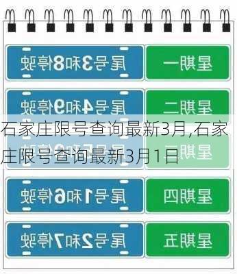 石家庄限号查询最新3月,石家庄限号查询最新3月1日-第2张图片-花卉百科