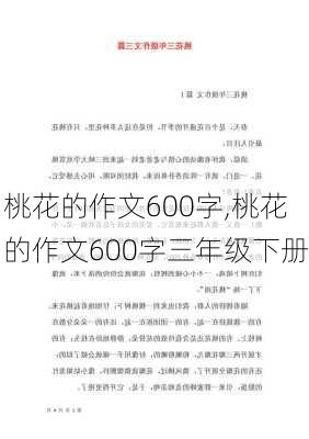 桃花的作文600字,桃花的作文600字三年级下册