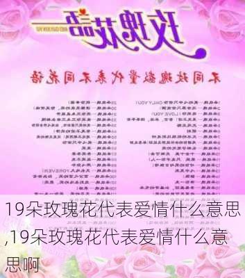 19朵玫瑰花代表爱情什么意思,19朵玫瑰花代表爱情什么意思啊