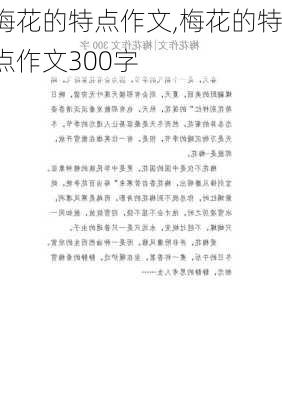 梅花的特点作文,梅花的特点作文300字-第2张图片-花卉百科