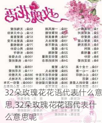 32朵玫瑰花花语代表什么意思,32朵玫瑰花花语代表什么意思呢