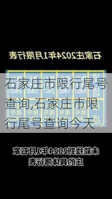 石家庄市限行尾号查询,石家庄市限行尾号查询今天