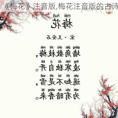 《梅花》注音版,梅花注音版的古诗