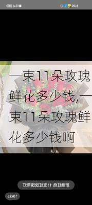 一束11朵玫瑰鲜花多少钱,一束11朵玫瑰鲜花多少钱啊-第2张图片-花卉百科