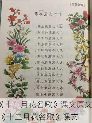 《十二月花名歌》课文原文,《十二月花名歌》课文-第1张图片-花卉百科