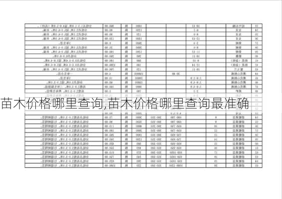 苗木价格哪里查询,苗木价格哪里查询最准确