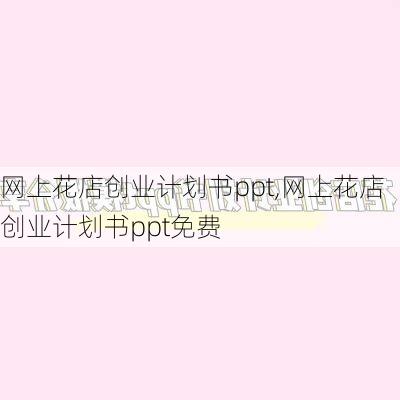 网上花店创业计划书ppt,网上花店创业计划书ppt免费