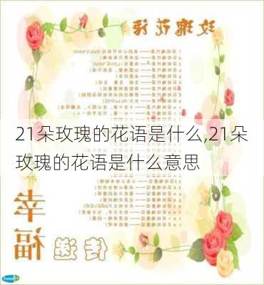 21朵玫瑰的花语是什么,21朵玫瑰的花语是什么意思