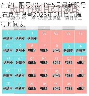 石家庄限号2023年5月最新限号,石家庄限号2023年5月最新限号时间表-第1张图片-花卉百科